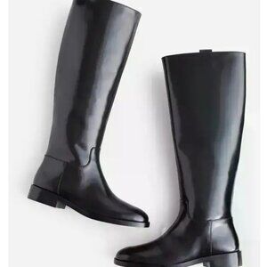 Madewell The Adalai knee-high boots tall riding Black 9.5 New